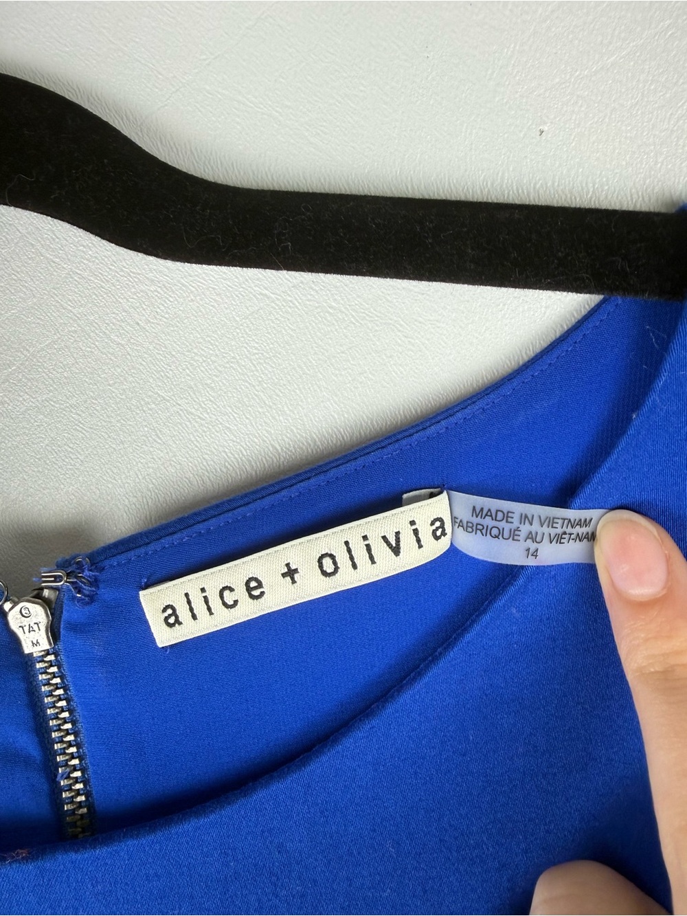 Alice + Olivia Royal Blue Tiered Puff Sleeve Mini Dress - Picture 6 of 8